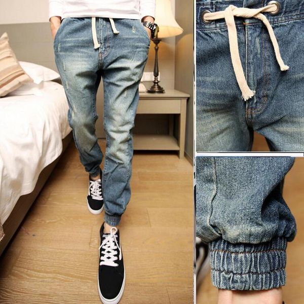 wholesale- fit men ripped denim pants fashion biker joggers slim men jeans pant mens harem pants korean male casual hip hop man rruae, Black
wholesale- fit men ripped denim pants fashion biker joggers slim men jeans pant mens harem pants korean male casual hip hop man rruae, Black