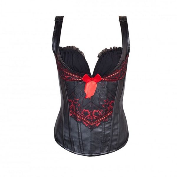 women's fashion pvc leather lace overbust ruched cup halterneck zipper corset with contrast for halloween christmas burlesque corselet, Black;white
women's fashion pvc leather lace overbust ruched cup halterneck zipper corset with contrast for halloween christmas burlesque corselet, Black;white