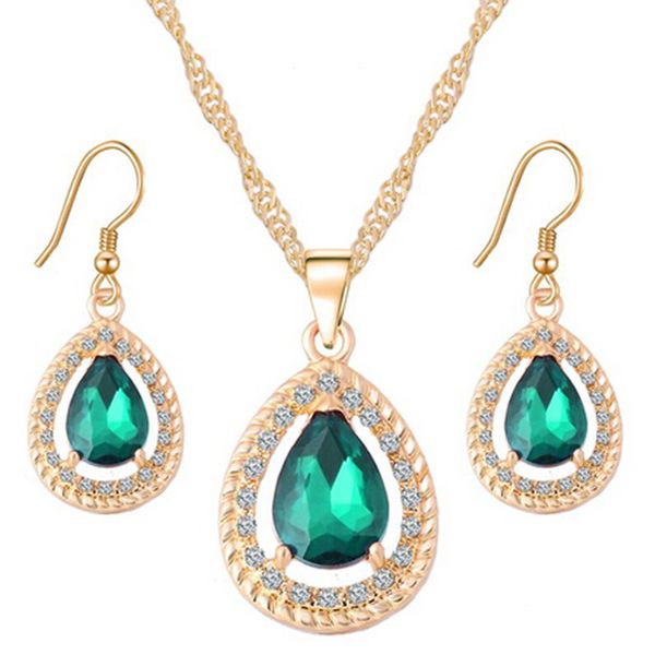 style drop shape pendant crystal sweater necklace earrings jewelry sets women's sweateraccessories factory supply red blue green optiona
style drop shape pendant crystal sweater necklace earrings jewelry sets women's sweateraccessories factory supply red blue green optiona
