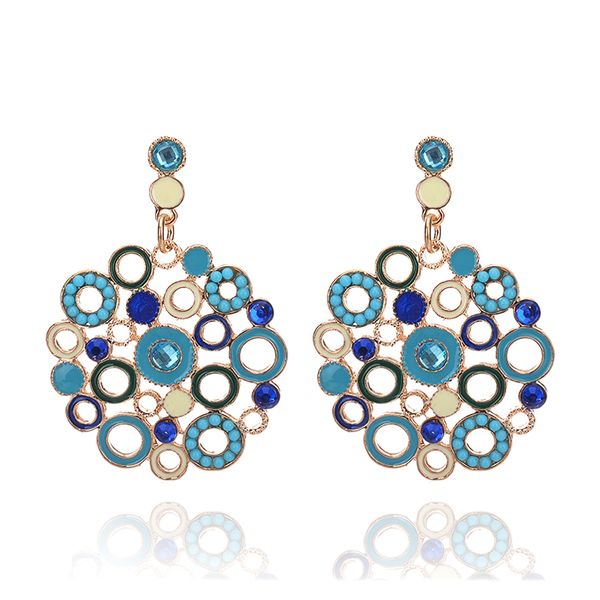 trendy bohemia style colorful enamel circle dangle earrings for women crystal beads drop earrings gold fashion accessories party jewelry, Silver
trendy bohemia style colorful enamel circle dangle earrings for women crystal beads drop earrings gold fashion accessories party jewelry, Silver