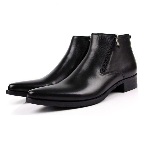men boots genuine leather black pointed toe luxury fashion classic business office formal ankle boots men shoes male
men boots genuine leather black pointed toe luxury fashion classic business office formal ankle boots men shoes male