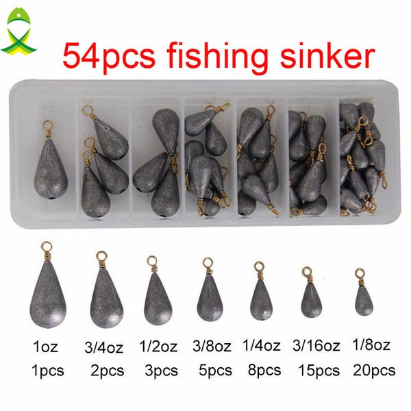wholesale- jsm 54pcs lead fishing sinker with ring carp fishing water drop shaped weights bass casting sinkers set with box
wholesale- jsm 54pcs lead fishing sinker with ring carp fishing water drop shaped weights bass casting sinkers set with box