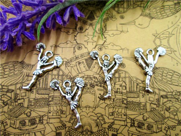 60pcs--cheerleader charms, antique tibetan silver tone 2 sided cheerleaders charm pendants 26x19mm, Bronze;silver
60pcs--cheerleader charms, antique tibetan silver tone 2 sided cheerleaders charm pendants 26x19mm, Bronze;silver