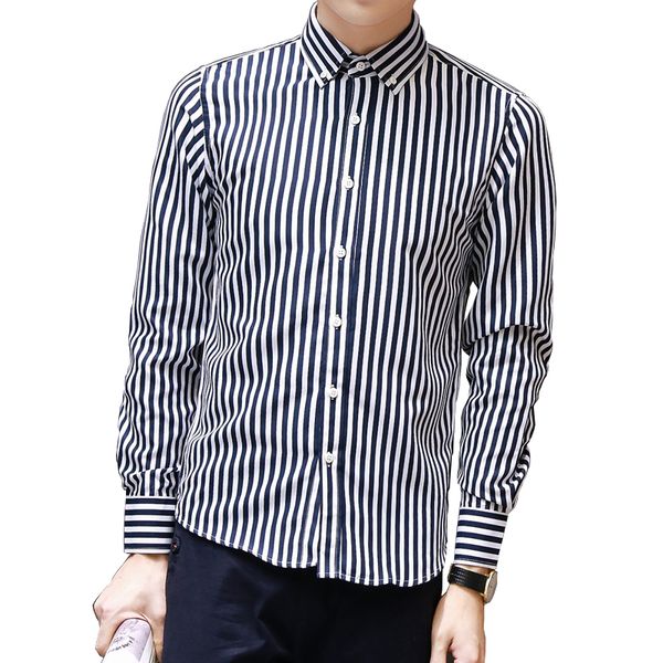 wholesale- 2016 classic stripes autumn spring fashion men quality male clothes slim fit casual work boy shirts size -5xl 3 colors, White;black
wholesale- 2016 classic stripes autumn spring fashion men quality male clothes slim fit casual work boy shirts size -5xl 3 colors, White;black