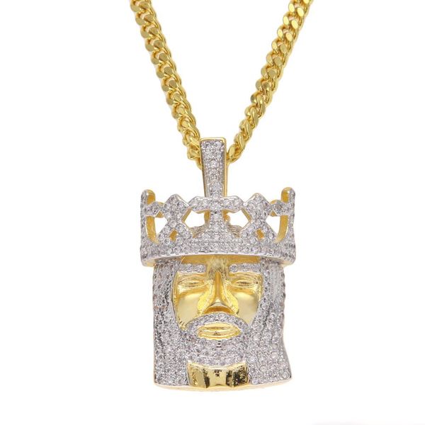 Мужчины хип-хоп Корона Иисус головы ожерелья подвески ясно Bling микро кубический Ц
Мужчины хип-хоп Корона Иисус головы ожерелья подвески ясно Bling микро кубический Ц