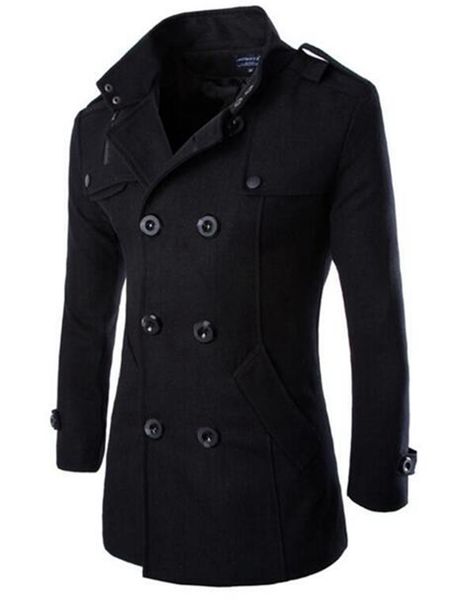 men's autumn/winter in europe and the new business fashion double-breasted long pure color woolen cloth trench coat / m-3xl, Black
men's autumn/winter in europe and the new business fashion double-breasted long pure color woolen cloth trench coat / m-3xl, Black