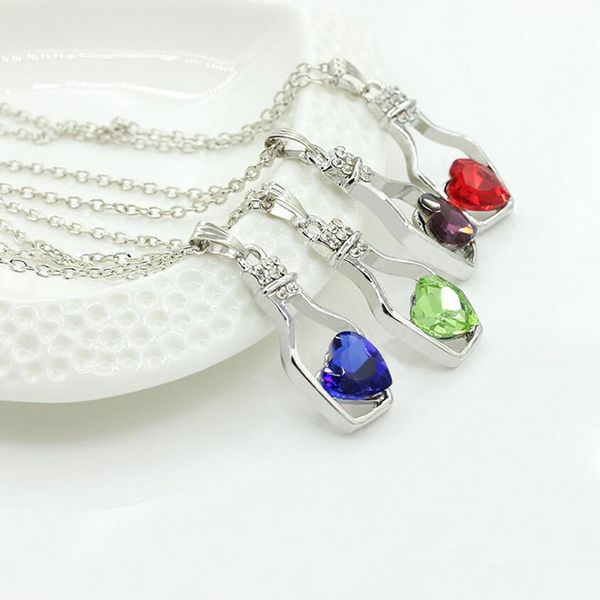 2017 new austrian crystal heart pendant necklaces ladies drifting wishing glass bottle necklace for women fashion jewelry wholesale, Silver
2017 new austrian crystal heart pendant necklaces ladies drifting wishing glass bottle necklace for women fashion jewelry wholesale, Silver