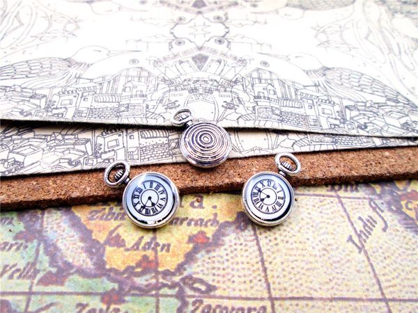 15pcs--12*18mm antique silver one side mini clock charm pendants ,diy supplies, Bronze;silver
15pcs--12*18mm antique silver one side mini clock charm pendants ,diy supplies, Bronze;silver