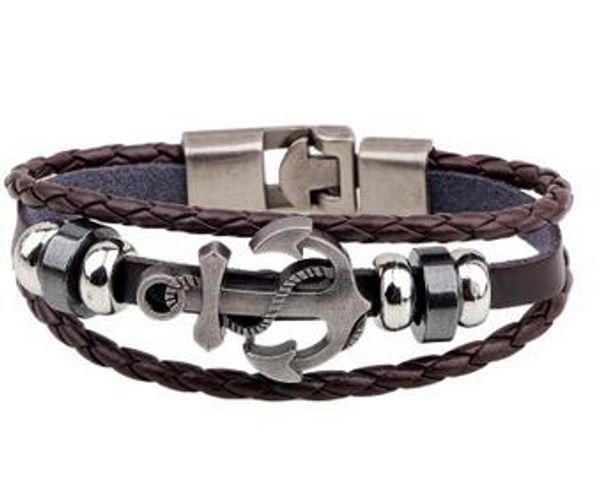 HOT 2018 Newest Fashion Genuine Leather Wrap Black Cowhide Braided Bangles Charm Retro Lover Bracelets nautical bracelets Free Delivery 0103
HOT 2018 Newest Fashion Genuine Leather Wrap Black Cowhide Braided Bangles Charm Retro Lover Bracelets nautical bracelets Free Delivery 0103