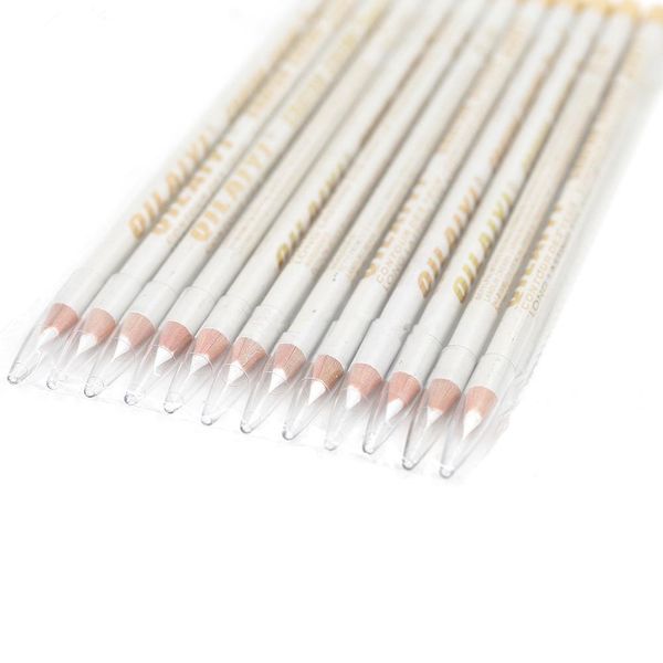 White Eyeliner 12pcs/lot 1 Color Eyes Liner Pencil Waterproof Eye Liner Pencil Cosmetics Pencil Cfp26 04#