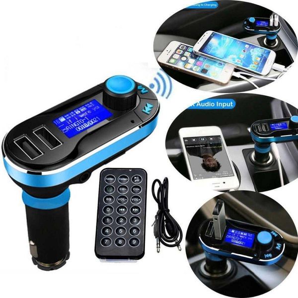 

Оптово-5-в-1 Беспроводная связь Bluetooth Car Music Mp3 Mp4-плеер FM-передатчик Dual USB зарядное устройство Пульт дистанционного управления громкой связи