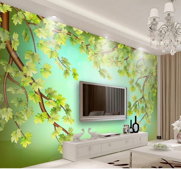 beautiful fresh tree tv wall mural 3d wallpaper 3d wall papers for tv backdrop