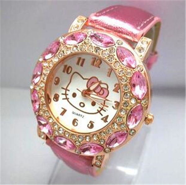 Luxury Children KT Cat Watches Women Ladies Diamond Rhinestone Wristwatches Casual Kids Students Girls Dressing Watch
Luxury Children KT Cat Watches Women Ladies Diamond Rhinestone Wristwatches Casual Kids Students Girls Dressing Watch