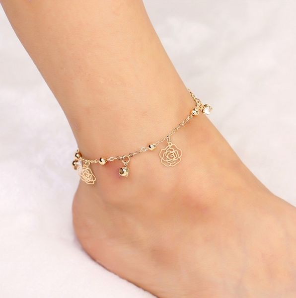 ankle chain bracelets silver/gold tone bell copper beads rose anklets foot chains barefoot beach sandals fashion jewelry, Red;blue
ankle chain bracelets silver/gold tone bell copper beads rose anklets foot chains barefoot beach sandals fashion jewelry, Red;blue