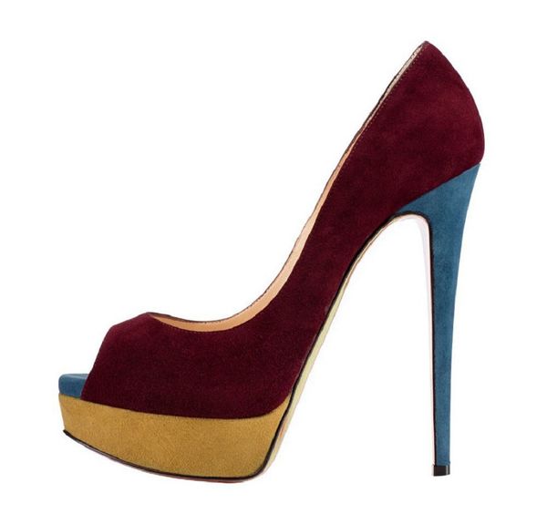 zandina женская мода sexy ручной работы высокий каблук peep toe платформа разноцветные шпильках слайд свадебные насосы обувь двухцветные, Black
zandina женская мода sexy ручной работы высокий каблук peep toe платформа разноцветные шпильках слайд свадебные насосы обувь двухцветные, Black