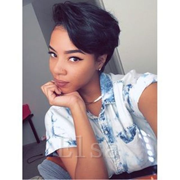 Brazilian Human hair Straight Pixie Cut cheap short human hair wigs full density front bob lace wigs for black women
Brazilian Human hair Straight Pixie Cut cheap short human hair wigs full density front bob lace wigs for black women