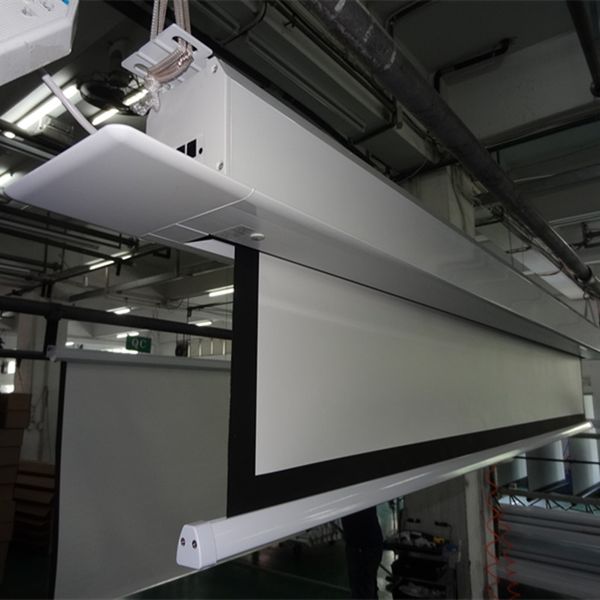 1:1 widescreen electric ceiling recessed screen - multi control, fiberglass 
1:1 widescreen electric ceiling recessed screen - multi control, fiberglass