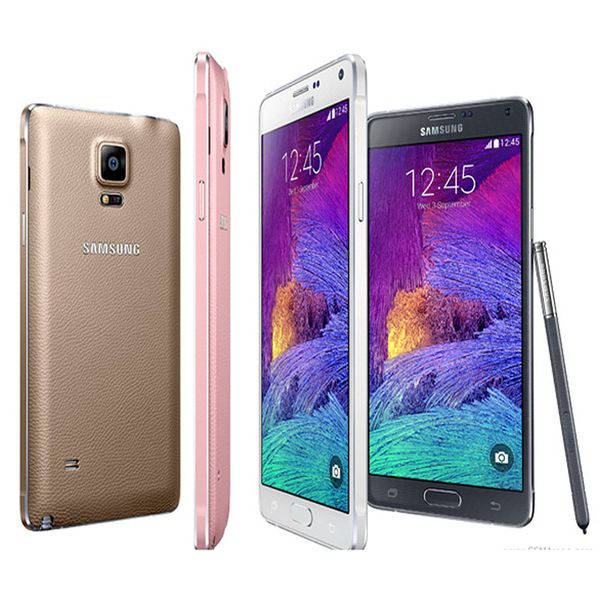 

refurbished original samsung galaxy note 4 n910f n910a n910v n910t n910p 5.7 inch quad core 3gb ram 32gb rom 16mp lte 4g phone dhl 5pcs