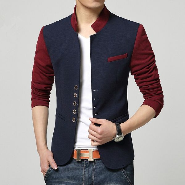 wholesale- men chinese collar suit mens summer blazer hommes casual men fashion patchwork brand clothing, White;black
wholesale- men chinese collar suit mens summer blazer hommes casual men fashion patchwork brand clothing, White;black