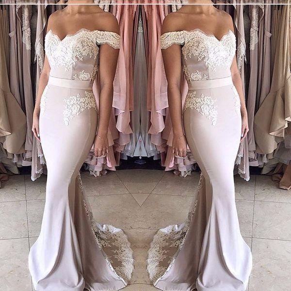 2017 blush pink wedding party dresses off the shoulder sweetheart appliqued lace short sleeve mermaid bridesmaid dresses, White;pink
2017 blush pink wedding party dresses off the shoulder sweetheart appliqued lace short sleeve mermaid bridesmaid dresses, White;pink