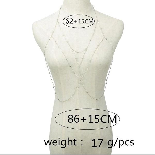 europe style vintage copper beads body chain chest chain necklace beach jewelry accessories for women ladies, Silver
europe style vintage copper beads body chain chest chain necklace beach jewelry accessories for women ladies, Silver