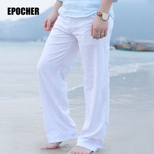 wholesale- 2017 men's summer casual pants natural cotton linen trousers white linen elastic waist straight pants 2p7, Black
wholesale- 2017 men's summer casual pants natural cotton linen trousers white linen elastic waist straight pants 2p7, Black