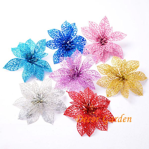 7 colors 10cm hollow flash powder christmas flower head artificial silk flowers for christmas party decoration
7 colors 10cm hollow flash powder christmas flower head artificial silk flowers for christmas party decoration