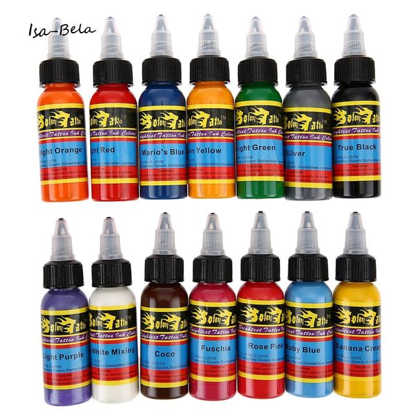 Оптово-новое поступление Solong 30 мл / бутылка 14 цветов длительные чернила татуировк
Оптово-новое поступление Solong 30 мл / бутылка 14 цветов длительные чернила татуировк