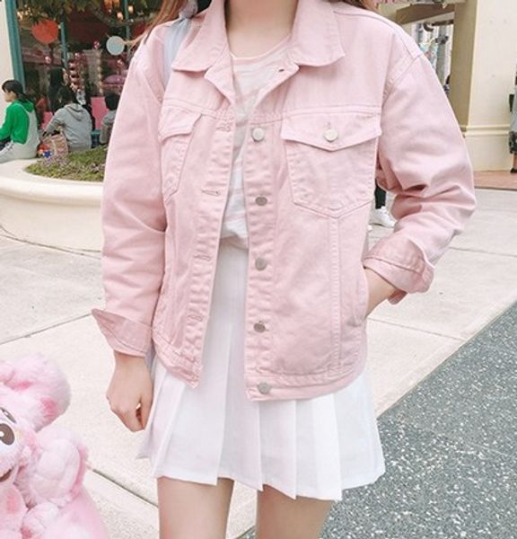 wholesale- punk style white pink loose basic denim jackets women over size turn down collar autumn jeans jacket coat boyfriend jacket coat, Black;brown
wholesale- punk style white pink loose basic denim jackets women over size turn down collar autumn jeans jacket coat boyfriend jacket coat, Black;brown