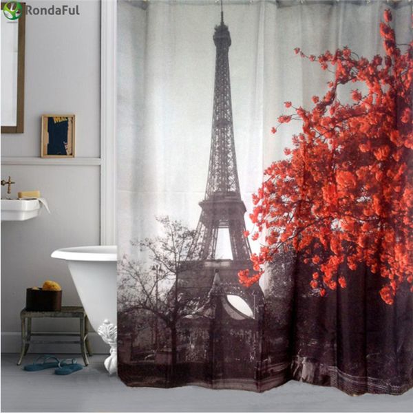 wholesale- eiffel tower & flower waterproof shower curtain polyester fabric bath bathing bathroom curtains with hooks for home decorations
wholesale- eiffel tower & flower waterproof shower curtain polyester fabric bath bathing bathroom curtains with hooks for home decorations