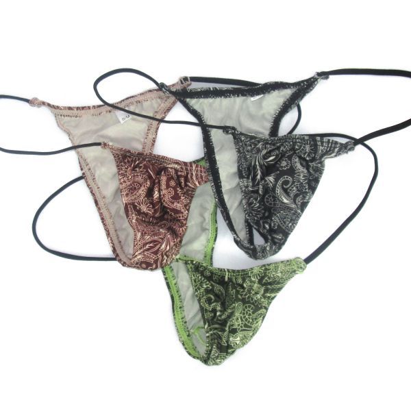 new mens thongs micro underwear g2054 japanese style small pouch limit coverage printed paisley jersey, Black;brown
new mens thongs micro underwear g2054 japanese style small pouch limit coverage printed paisley jersey, Black;brown