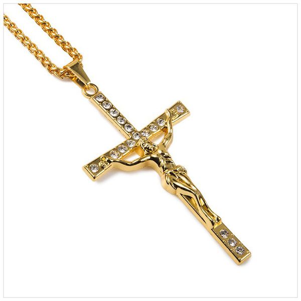 retail men hip-hop chain gold plated blingbling full rhinestone cross pendant necklace jewelry gift, Silver
retail men hip-hop chain gold plated blingbling full rhinestone cross pendant necklace jewelry gift, Silver