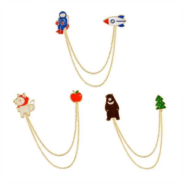 cute 3 style chain tassel brooch astronaut bear wolf collar shirt pin jacket denim handbag decor, Gray
cute 3 style chain tassel brooch astronaut bear wolf collar shirt pin jacket denim handbag decor, Gray