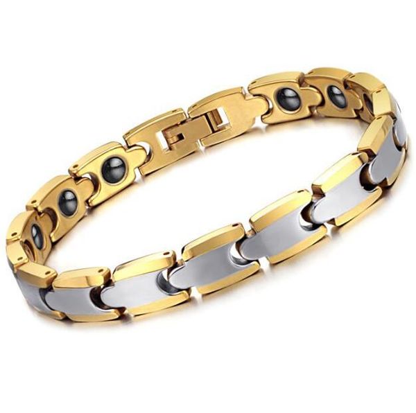 8mm wide 195mm length yellow gold and silver center tungsten carbide bracelet for men and women fashion jewelry bracelet, Black
8mm wide 195mm length yellow gold and silver center tungsten carbide bracelet for men and women fashion jewelry bracelet, Black