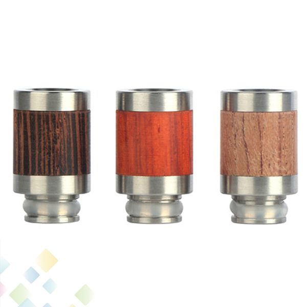 

Wooden Mouthpieces Stainless Steel & Wood Drip Tips 510 Wide Bore Drip Tip for 510 EGO Atomizer RDA Vaporizer E Cig Tank DHL Free