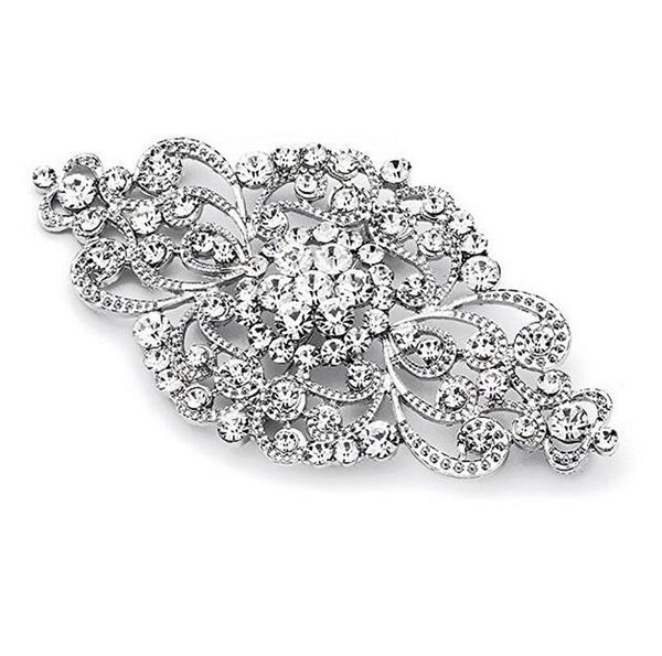 2 inch vintage style rhinestone crystal floral gorgeous brooch wedding and fashion glam, Gray
2 inch vintage style rhinestone crystal floral gorgeous brooch wedding and fashion glam, Gray