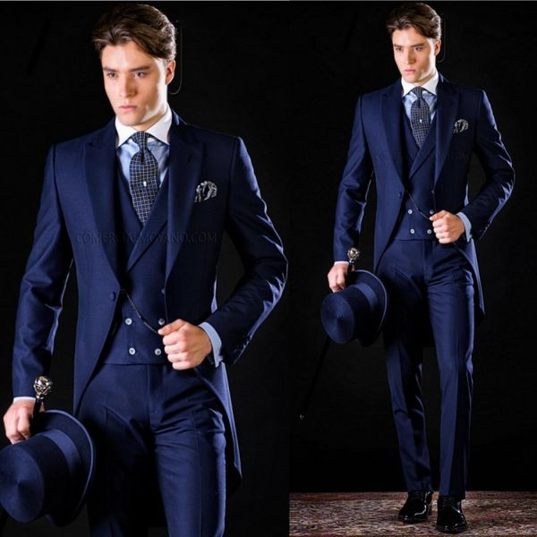 men blazers groom tuxedos groomsmen notched lapel slim fit man suit wedding men's three pieces suits, Black;gray
men blazers groom tuxedos groomsmen notched lapel slim fit man suit wedding men's three pieces suits, Black;gray
