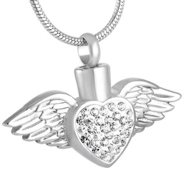 ijd8496 heart crystal surface stainless steel cremation pendant necklace memory ashes keepsake urn necklace, Silver
ijd8496 heart crystal surface stainless steel cremation pendant necklace memory ashes keepsake urn necklace, Silver