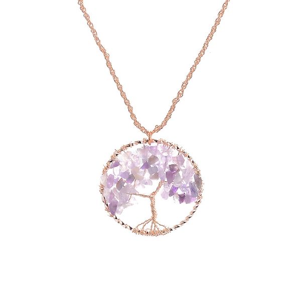 new natural crystal pendant stone tree the tree of life necklace creative chakras sweater chain, Silver
new natural crystal pendant stone tree the tree of life necklace creative chakras sweater chain, Silver
