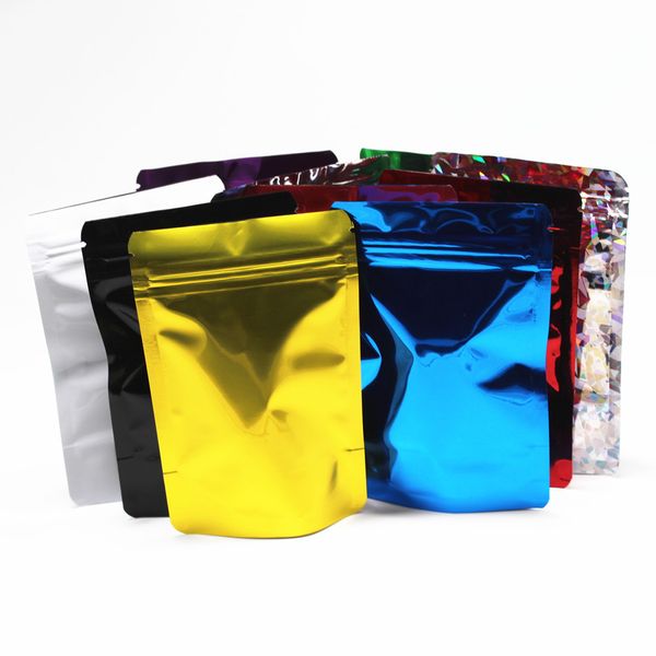 

200 шт. / лот 8.5*13 см красочные ZipLock встать алюминиевой фольги мешок майлар сумки закрывающемся Doypack пищевой упаковки молния мешок