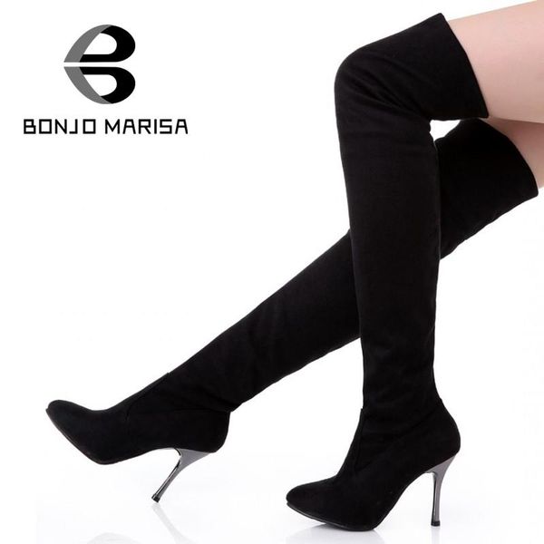 wholesale- bonjomarisa new over the knee high boots women winter shoes big size thigh high boots woman round toe high heel platform shoes, Black
wholesale- bonjomarisa new over the knee high boots women winter shoes big size thigh high boots woman round toe high heel platform shoes, Black