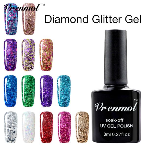 wholesale- vrenmol permanen glitter diamond color change gel varnishes soak off starry shimmer sequins led uv gel nail polish, Red;pink
wholesale- vrenmol permanen glitter diamond color change gel varnishes soak off starry shimmer sequins led uv gel nail polish, Red;pink