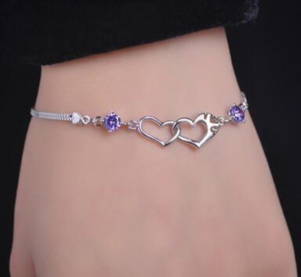 korean female models 925 sterling silver double heart bracelet europe happiness signal silver jewelry wholesale jewelry explosion model 30pc, Golden;silver
korean female models 925 sterling silver double heart bracelet europe happiness signal silver jewelry wholesale jewelry explosion model 30pc, Golden;silver