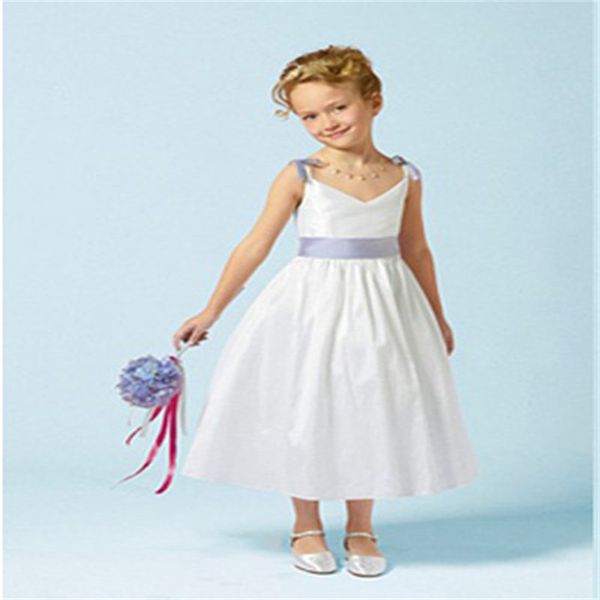 new flower girl dresses spaghetti straps communion party ball pageant dress for wedding little girls kids/children dress, White;blue
new flower girl dresses spaghetti straps communion party ball pageant dress for wedding little girls kids/children dress, White;blue