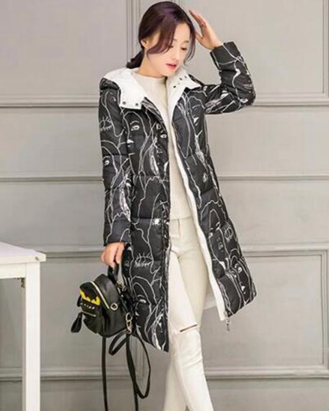 women winter new personality, cultivate one's morality show thin printed thickening cotton-padded jacket down jacket coat /s-2xl, Black
women winter new personality, cultivate one's morality show thin printed thickening cotton-padded jacket down jacket coat /s-2xl, Black