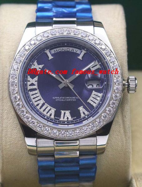 luxury watches stainless steel bracelet platinum ii blue dial diamond roman numerals automatic fashion men's watch wristwatch, Slivery;brown
luxury watches stainless steel bracelet platinum ii blue dial diamond roman numerals automatic fashion men's watch wristwatch, Slivery;brown