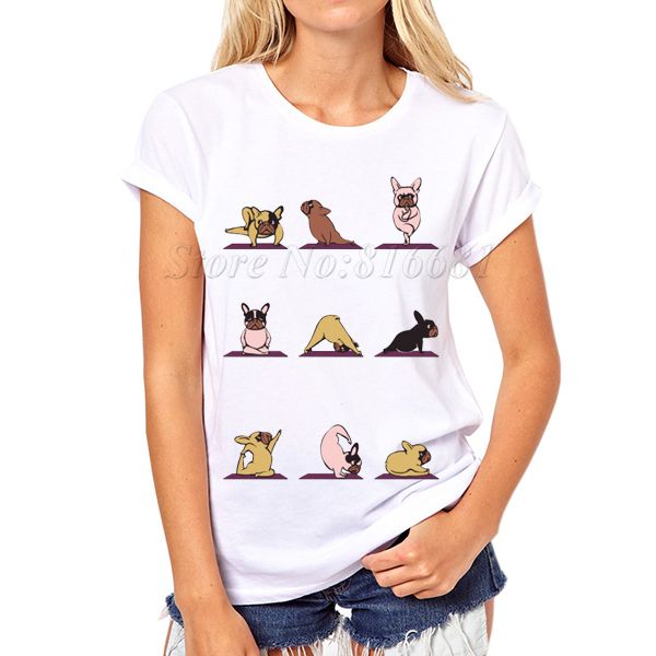 wholesale- 2016 women fashion frenchie dog design t shirt novelty lady custom printed short sleeve tees px419, White
wholesale- 2016 women fashion frenchie dog design t shirt novelty lady custom printed short sleeve tees px419, White