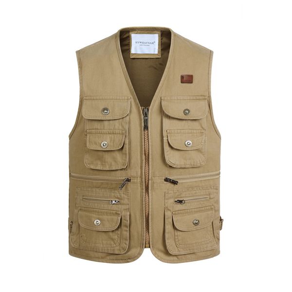 wholesale- 2017 summer cotton sleeveless multi pocket vest men casual loose pgrapher male vest, Black;white
wholesale- 2017 summer cotton sleeveless multi pocket vest men casual loose pgrapher male vest, Black;white