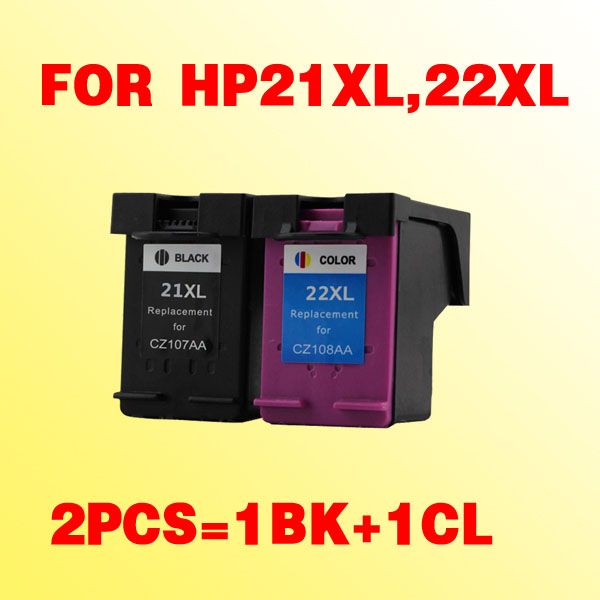 

2x для hp21 картридж совместимый для HP 21 22 22xl 21xl для Dsekjet D1360/D1460/D2360/D2460/3920/3940/f370 вводное