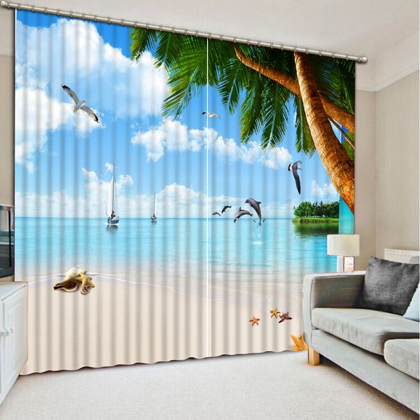 customize size modern beach tree custom curtain 3d window curtains for bedding room
customize size modern beach tree custom curtain 3d window curtains for bedding room